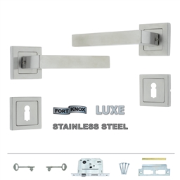 M9E40 - 2 Lever Lockset Bream ST/ST Rose -M9E40_o_T